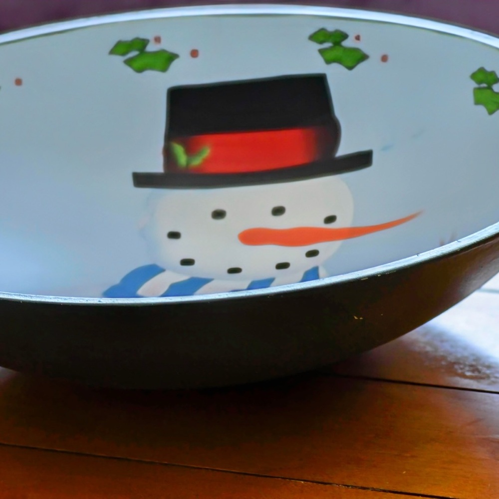 Snowman Bowl – Oversized Christmas Serving Dish